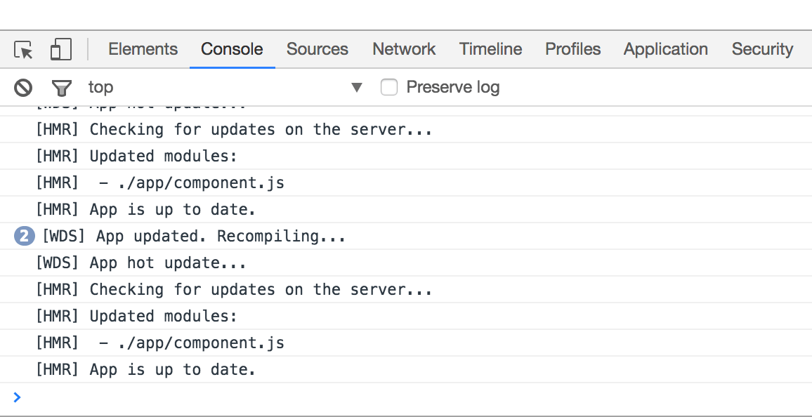 Patched a module successfully through HMR